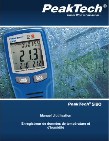 PeakTech P 5180 USB-Datalogger K-Type, Air Temperature / Humidity Manuel du propriétaire | Fixfr