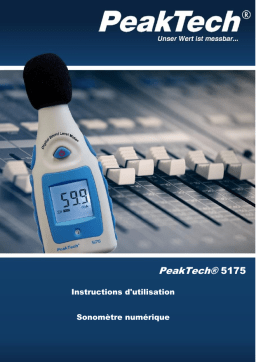 PeakTech P 5175 Sound Level Meter, 40...130 dBA Manuel du propriétaire