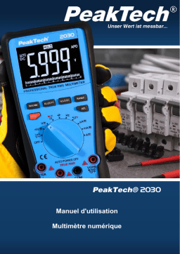 PeakTech P 2030 True RMS 1000V Digital Multimeter 6000 Counts Manuel du propriétaire