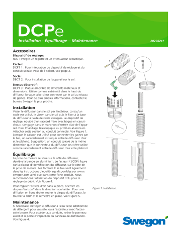 Swegon DCP e Mode d'emploi | Fixfr