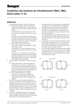 Swegon TBKX Air cooler Mode d'emploi