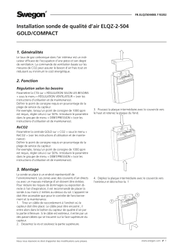 Swegon ELQZ-2-504 Sonde de qualité d'air Mode d'emploi