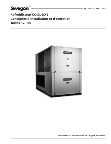 Swegon COOL DXS Cooling unit Mode d'emploi | Fixfr