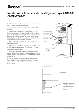 Swegon CARE-1-01 Batterie de chauffage électrique Mode d'emploi