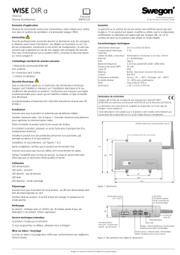 Swegon WISE DIRa Mode d'emploi