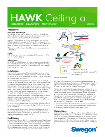 Swegon HAWK Ceiling Mode d'emploi | Fixfr