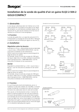 Swegon ELQZ-2-504-2 Sonde de qualité d'air Mode d'emploi