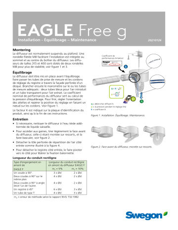 Swegon EAGLE Free g Mode d'emploi | Fixfr