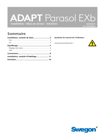 Swegon ADAPT Parasol EX b Mode d'emploi | Fixfr