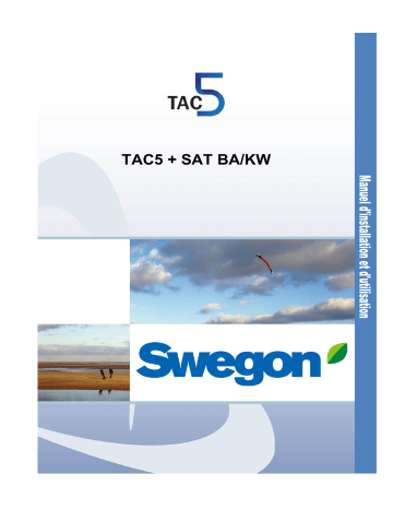 Swegon TAC5 Mode d'emploi | Fixfr