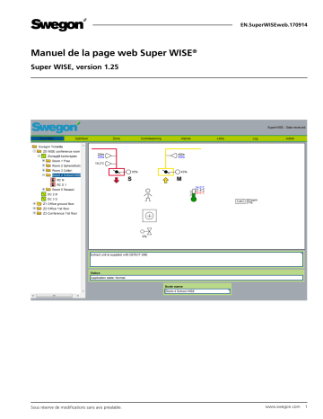 Swegon Super WISE Web Mode d'emploi | Fixfr