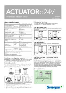 Swegon ACTUATOR c 24V Mode d'emploi