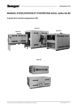 Swegon GOLDSK Mode d'emploi