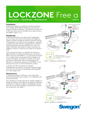 Swegon LOCKZONE Free a Mode d'emploi | Fixfr