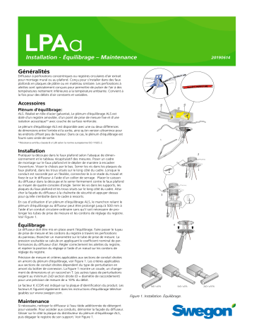 Swegon LPAa Mode d'emploi | Fixfr