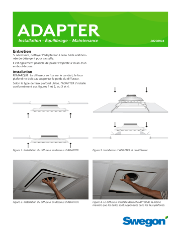 Swegon ADAPTER Mode d'emploi | Fixfr