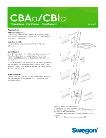 Swegon CBAa Mode d'emploi | Fixfr