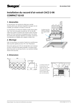 Swegon CACZ-2-06 Raccord pour air extrait Mode d'emploi