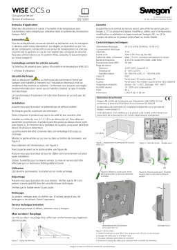 Swegon WISE OCSa Mode d'emploi