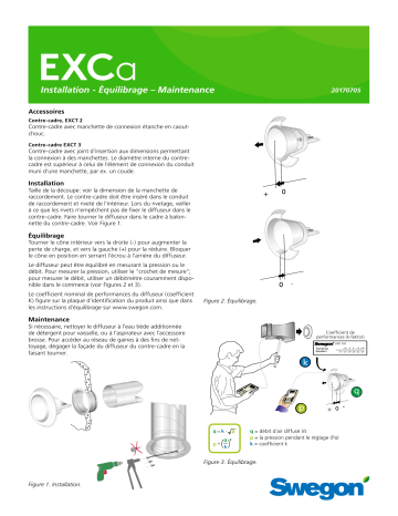 Swegon EXCa Mode d'emploi | Fixfr