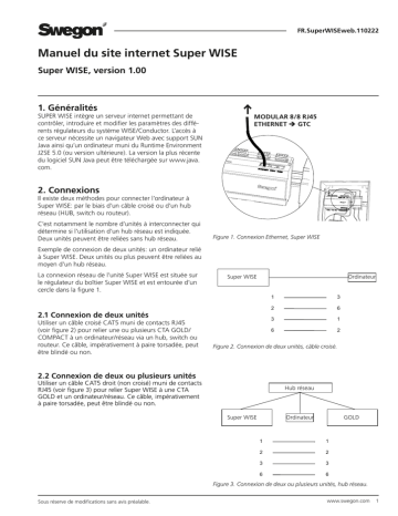 Swegon Super WISE Web Mode d'emploi | Fixfr