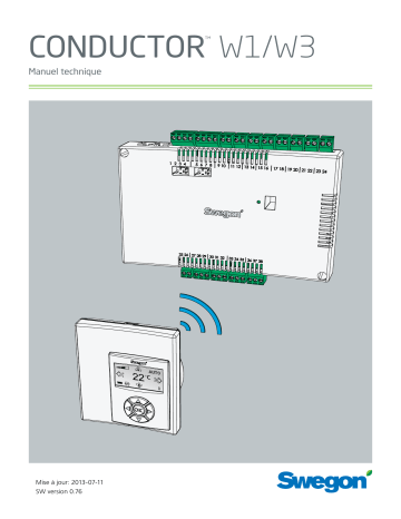 Swegon CONDUCTOR W1/W3 Mode d'emploi | Fixfr