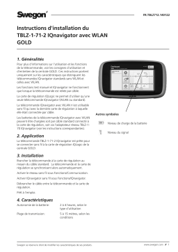 Swegon TBLZ-1-71-2 IQnavigator avec WLAN Mode d'emploi