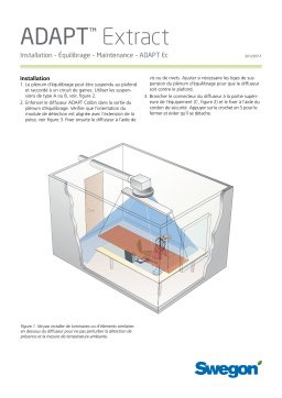 Swegon ADAPT Extract Mode d'emploi