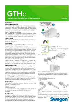 Swegon GTHc Mode d'emploi