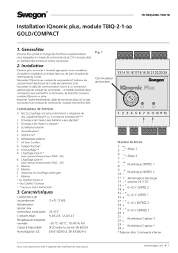 Swegon TBIQ-2-1-aa Module IQnomic Plus Mode d'emploi