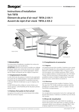 Swegon TBTB-1 Mode d'emploi