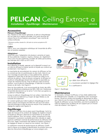 Swegon PELICAN CE Mode d'emploi | Fixfr