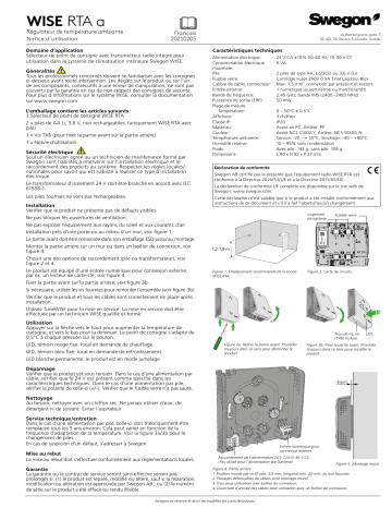 Swegon WISE RTAa Mode d'emploi | Fixfr