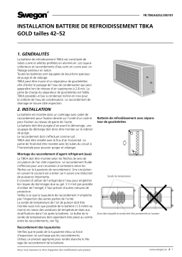 Swegon TBKA Air cooler Mode d'emploi