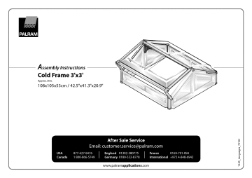 Palram Urban Gardenning Cold Frame Double Manuel utilisateur | Fixfr