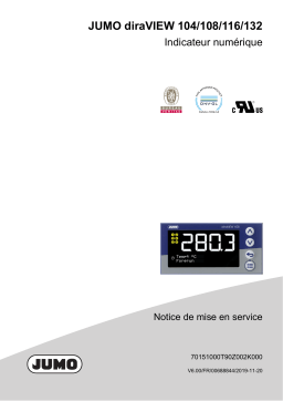 JUMO diraVIEW 104/108/116/132 Digital Indicator Mode d'emploi