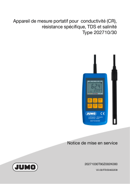 JUMO 202710 Portable, digital pH / Redox and conductivity measuring device Mode d'emploi