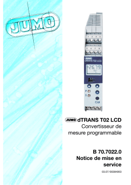 JUMO 707020 Four-Wire Transmitter Mode d'emploi