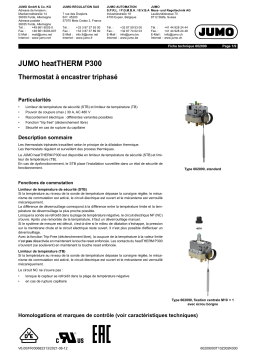 JUMO heatTHERM P300 3-Phase Panel-Mounted Thermostat Fiche technique