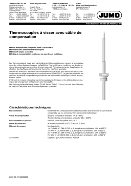 JUMO Screw-In Thermocouples Fiche technique