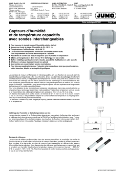 JUMO Capacitive Hygrothermal Transducer Fiche technique