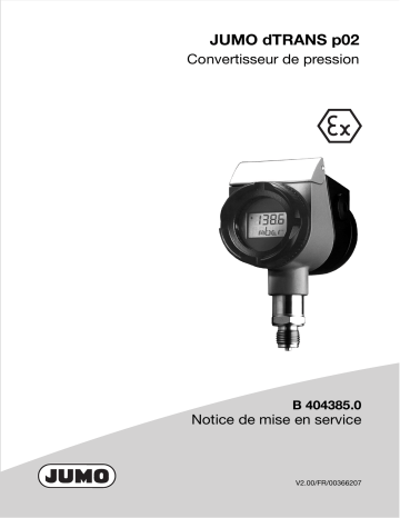 JUMO dTRANS p02 Pressure Transmitter Mode d'emploi | Fixfr