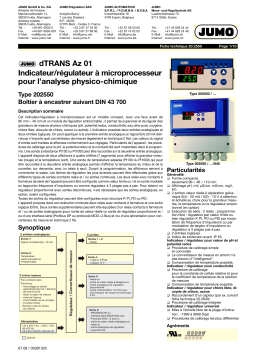 JUMO 202550 micro-processor indicator / controller Fiche technique