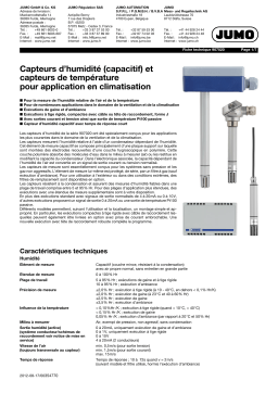 JUMO 907020 Hygro and Hygrothermal Transducer Fiche technique