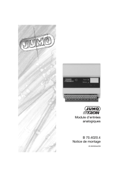 JUMO 704020 mTRON Analog input module Guide d'installation