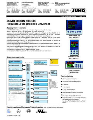 JUMO 703570 Fiche technique | Fixfr