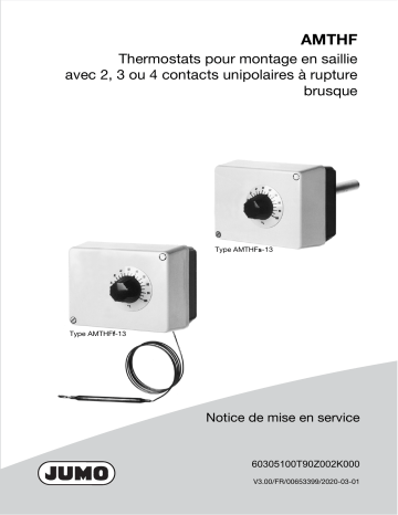 JUMO 603051 Surface-Mounted Thermostats, AMTHF Sery Mode d'emploi | Fixfr