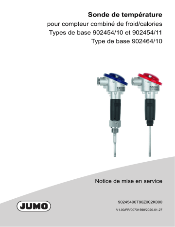 JUMO HEATtemp Probes for Combined Cold and Heat Meter Mode d'emploi | Fixfr