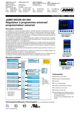 JUMO 703580 Fiche technique