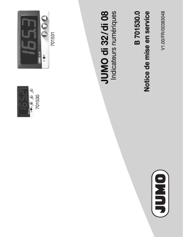 JUMO 701530 di32 / di08 Digital microprocessor indicator Mode d'emploi | Fixfr